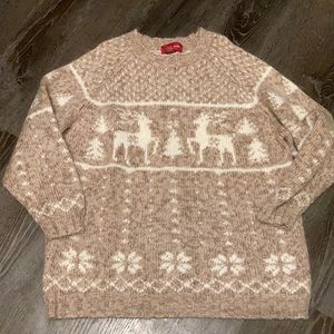 Venezia Jeans Beautiful Winter Reindeer Sweater Size 22/24